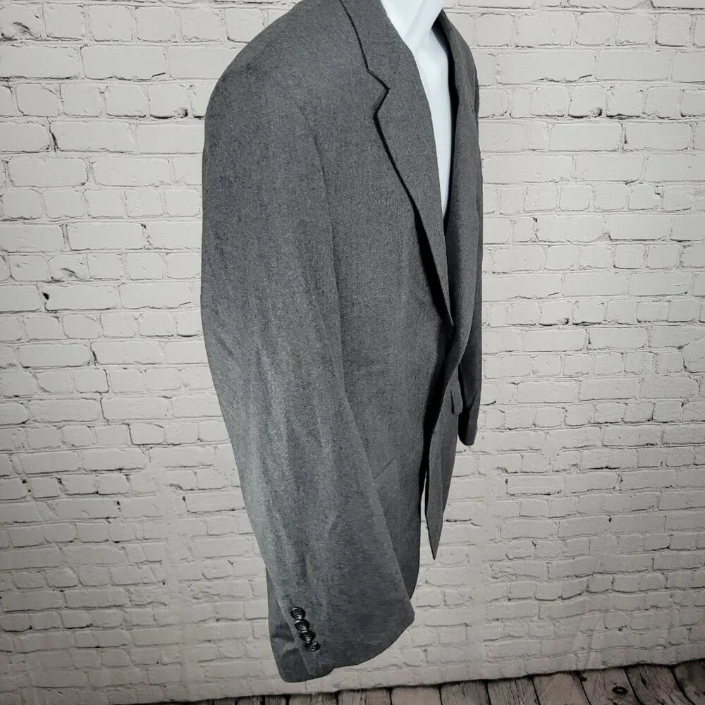 Lauren Ralph Lauren Grey Wool Cashmere 2 Button Notch Blazer Sport Coat Size 42R